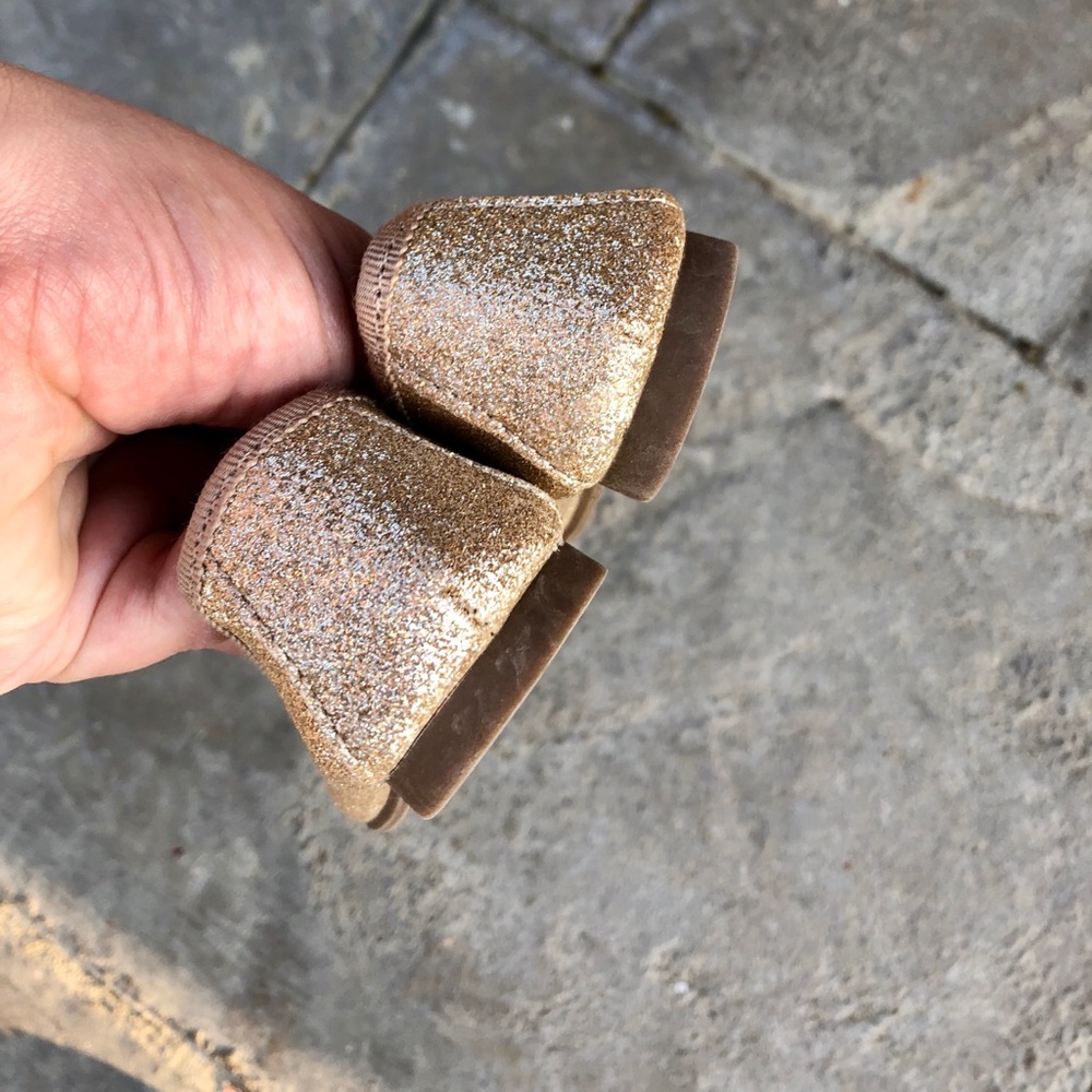 Cat & Jack Gold Ballerina Toddler Girl Flats - Picture 5 of 7